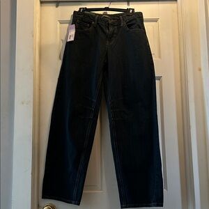 Wild Fable Dark Blue Barrel Denim Jeans